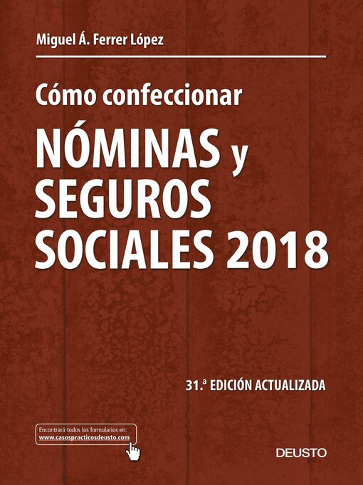 Title details for Cómo confeccionar nóminas y seguros sociales 2018 by Miguel Ángel Ferrer López - Available